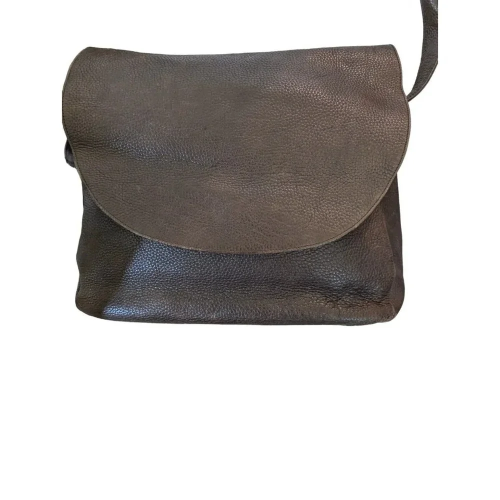 Eddie Bauer Genuine Pebble Leather Laptop Bag, Messenger Bag, Tote